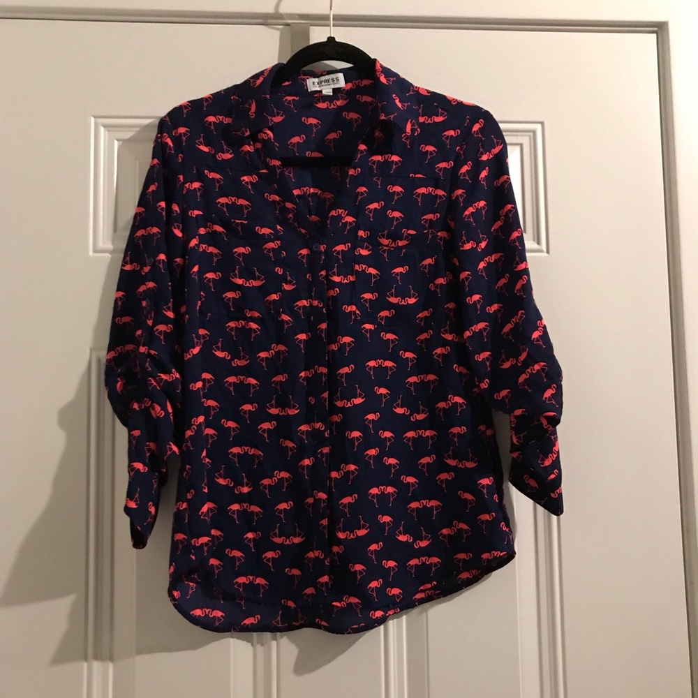 Pink flamingo blouse